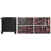KRAFTWERK BT900 BT Line Werkstattwagen, 7 Schubladen, schwarz, 241-teilig, BxTxH 999 x 474 x 1000 mm