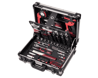 KRAFTWERK PRO LINE Werkzeugkoffer, 1/4" + 1/2", 263-teilig, inkl. Werkzeug