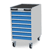 Bedrunka+Hirth Mobiler Schubladenschrank, R 18-24, 7 Schubladen, 555 x 736 x 990 mm