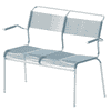 Schaffner Banc double Spaghetti Säntis avec accoudoirs, L x P x H 1070 x 580 x 850 mm, disponible en plusieurs versions