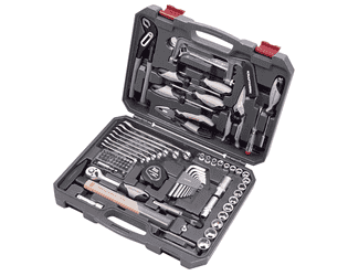 KRAFTWERK BASIC LINE Werkzeugkoffer, Steckschlüssel-Satz 3/8", inkl. Werkzeug, 90-teilig