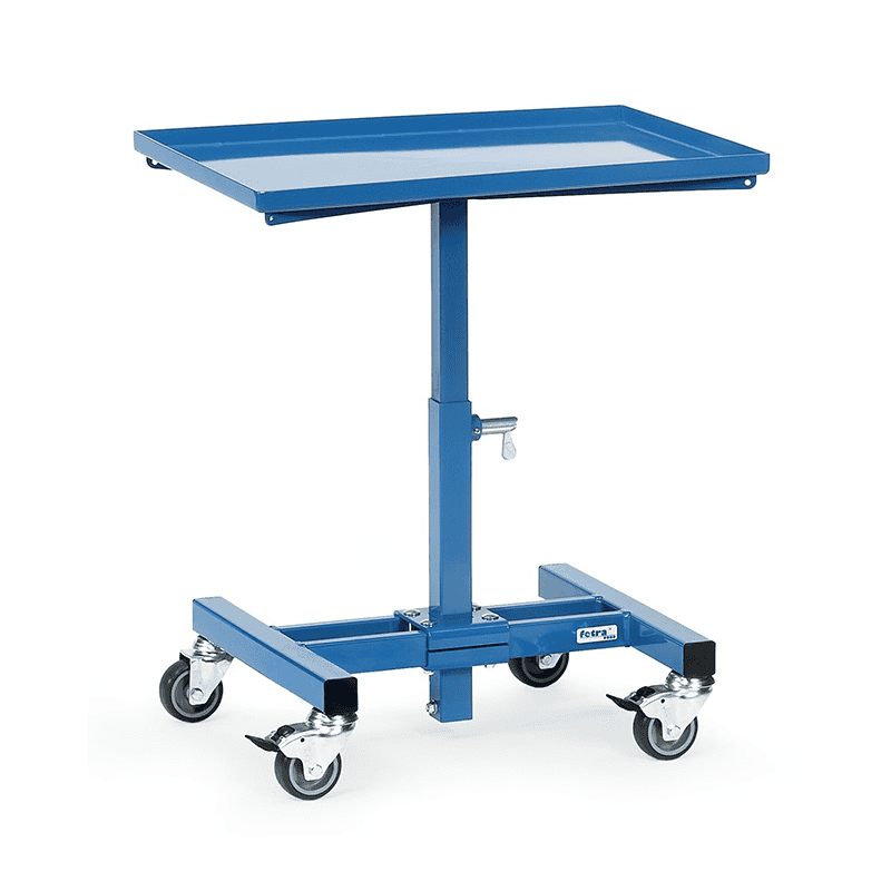 Fetra Materialständer, höhenverstellbar, brilliantblau RAL 5007, LxB 605 x 405 mm