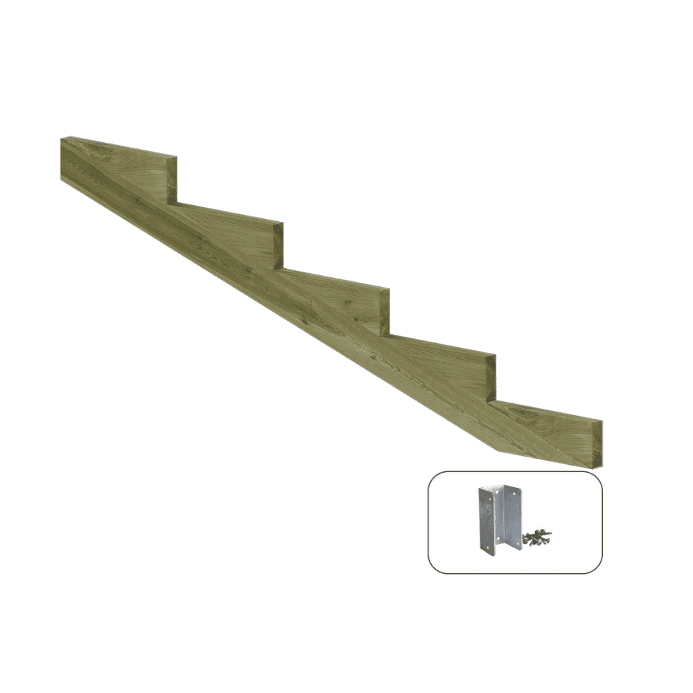 PLUS Limon d'escalier à 19°, profondeur de marche 390 mm, disponible en plusieurs modèles