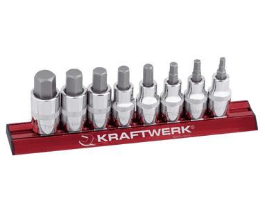 KRAFTWERK PRO LINE Innensechskant-Bit-Stecknuss-Satz MAGALU 1/2", 8-teilig
