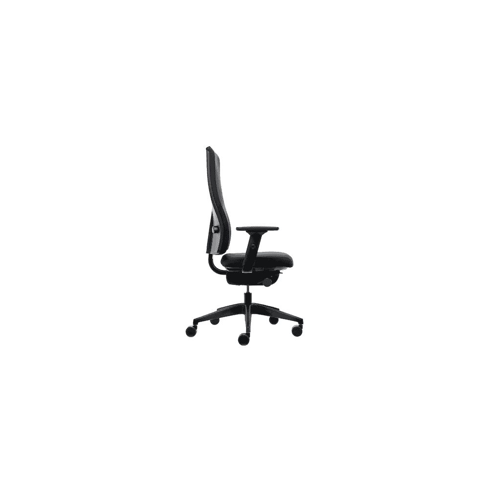 Chaise de bureau Interstuhl avec accoudoirs, mécanisme synchrone, noire, réglable en hauteur