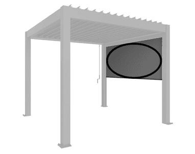Biohort Sonnenschutzrollo elektrisch - Zubehör zu Pergola, in 3 Farben