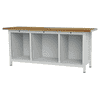 Bedrunka+Hirth établi avec 3 caissons vides, hauteur utile 600 mm, LxPxH 2000 x 600 x 859 mm