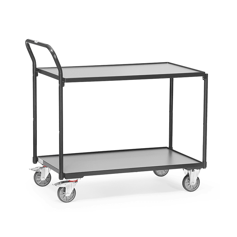 Leichter Tischwagen "GREY EDITION", mit 2 Böden aus Holz