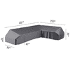 Platinum AeroCover Housse de protection Lounge en L à droite, LxLxPxH 3250 x 2550 x 900 x 700 mm