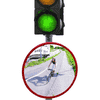 Trixi Verkehrsspiegel Vienna mit Heizung, Spiegelfläche Ø 500 mm 