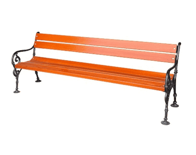 Banc de jardin Vienne en bois tendre avec dossier et accoudoir