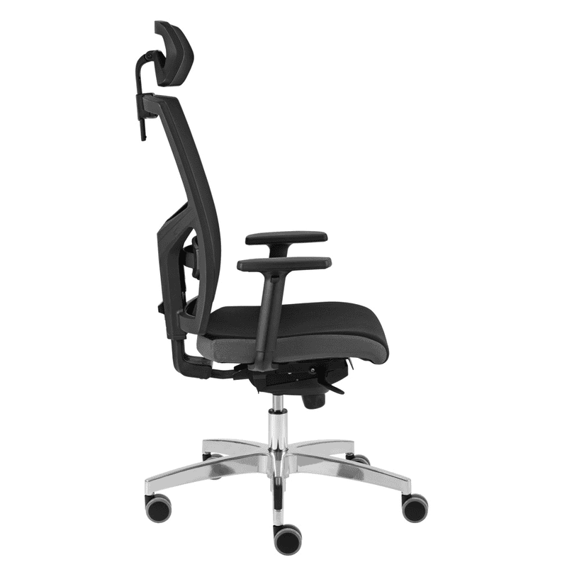 Bürodrehstuhl Lilie mit Netzrücken, stufenlos höhenverstellbar, 500 x 450 mm