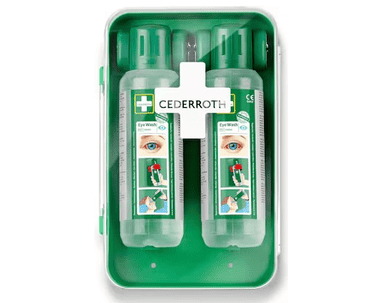 Support mural, Cederroth Eye Wash Cabinet 51011040, avec 2 x solution de rinçage oculaire