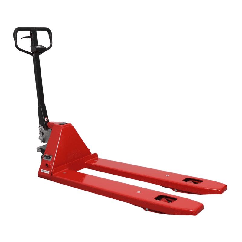 RAVAS Handhubwagen iPT Essential / Palettrolli mit Waage, Tragkraft 2000 kg, Anzeigeschritt 0,5 - 1 kg