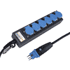 Steffen Steckdosenleiste PROFESSIONAL, T13 Steckdosen, 10 A, GdV 3 x 1.5mm², IP55, schwarz/blau, diverse Ausführungen