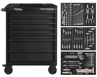KRAFTWERK BT LINE Werkstattwagen BT700s, 7 Schubladen, 113-teilig, inkl. Werkzeug
