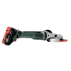 Metabo Akku-Flachkopf-Winkelschleifer WVBF 18 LT BL 11-125 Quick, 18 V (Solo) mit metaBOX 165 L