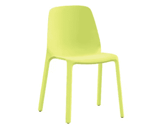 Chaise visiteur Interstuhl Mono en polypropylène, empilable, couleur jaune moutarde, capacité de charge 120 kg