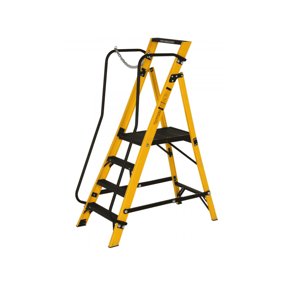 MEGASTEP Glasfaser-Plattformleiter, Tragkraft 150 kg, Plattformhöhe 850 mm