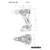 Metabo Akku-Bohrschrauber BS 18 L BL Q, 18 V, mit 2 x 2.0 Ah Li-POWER Akkus, Ladegerät SC 36 und metaBOX 145