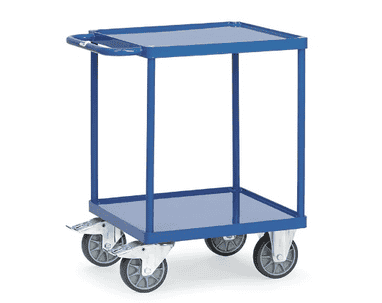 Fetra Chariot à plateaux en tôle d'acier, capacité de charge totale 500 kg, 737 x 609 x 860 mm