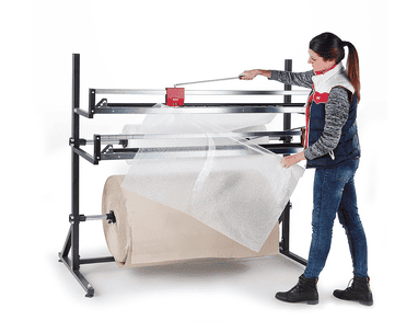 Schneidständer für 2 Rollen Verpackungsmaterial horizontal