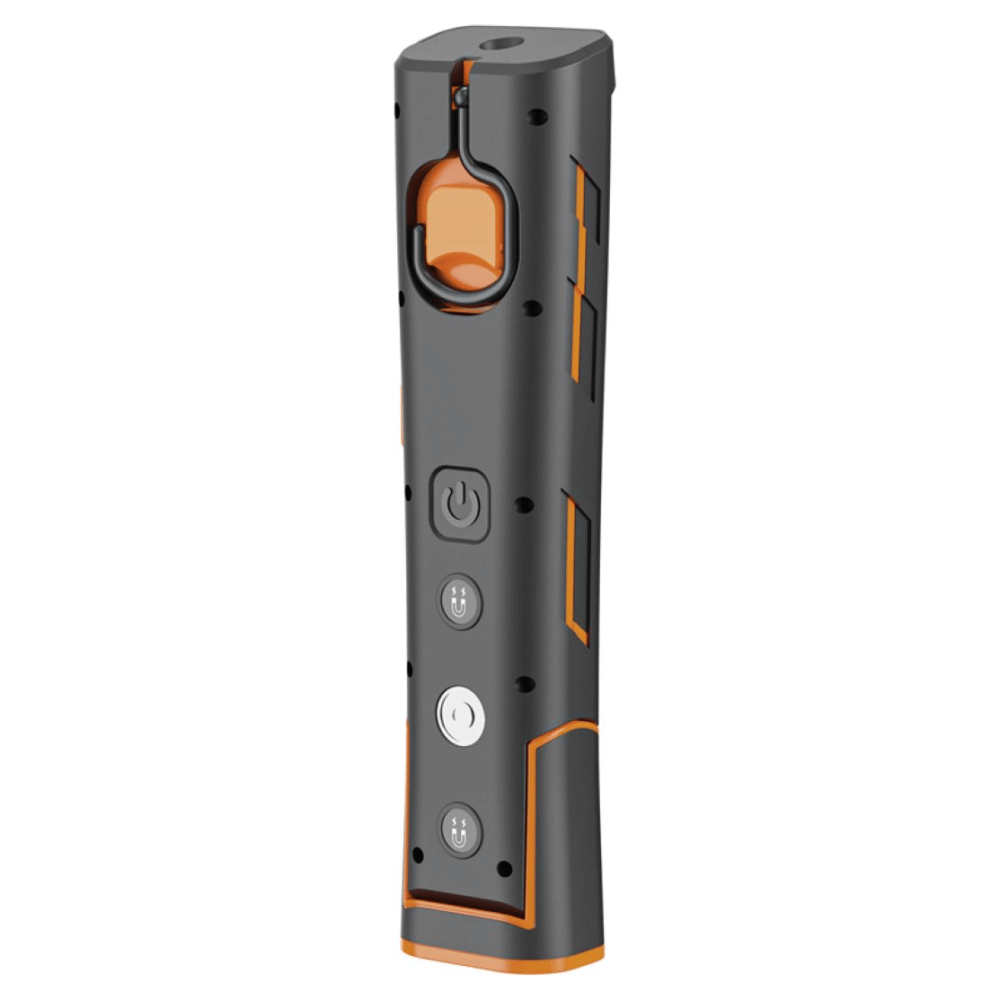 Steffen LED Akku-Arbeitsleuchte 10 W, 1'000 + 180 lm, 5700 K, 180° drehbar, IP65, schwarz/orange