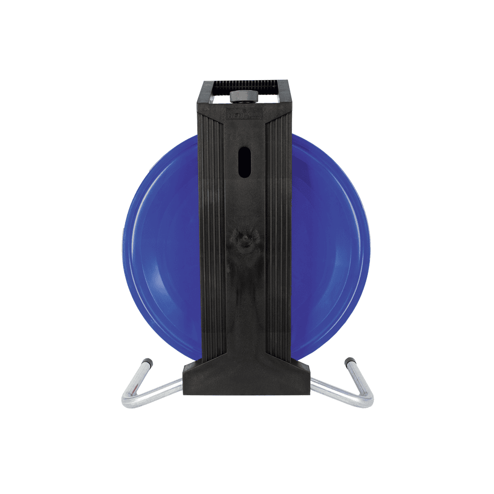 Steffen Kunststoff-Kabelrolle PROFESSIONAL, 2xCEE16/5 + 3xT25 Bauflex, 5G2.5 mm², 16 A, Thermoschutz, IP44, blau
