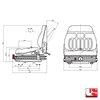 Kompakter Gabelstaplersitz UnitedSeats MGV25 PVC, langlebig und vielseitig