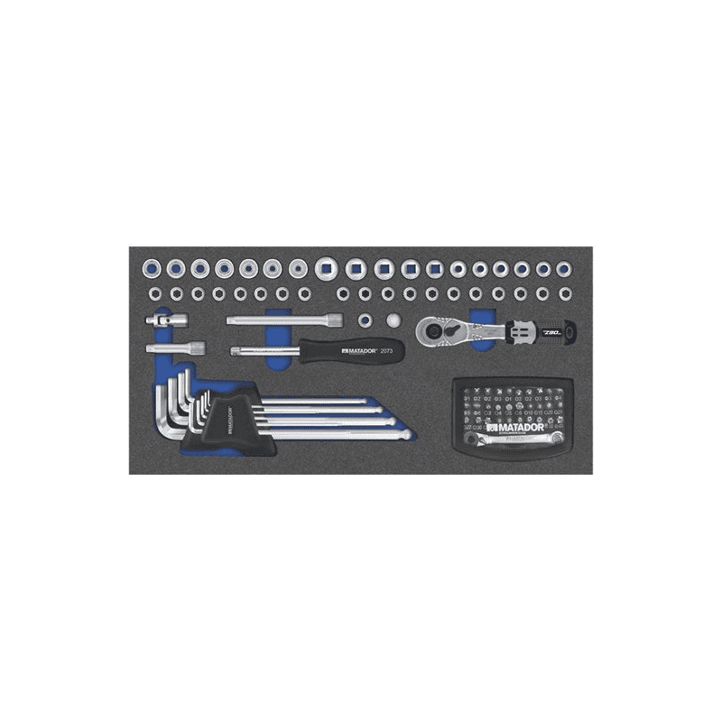 Jeu d'outils, jeu de douilles 1/4", 84 pièces