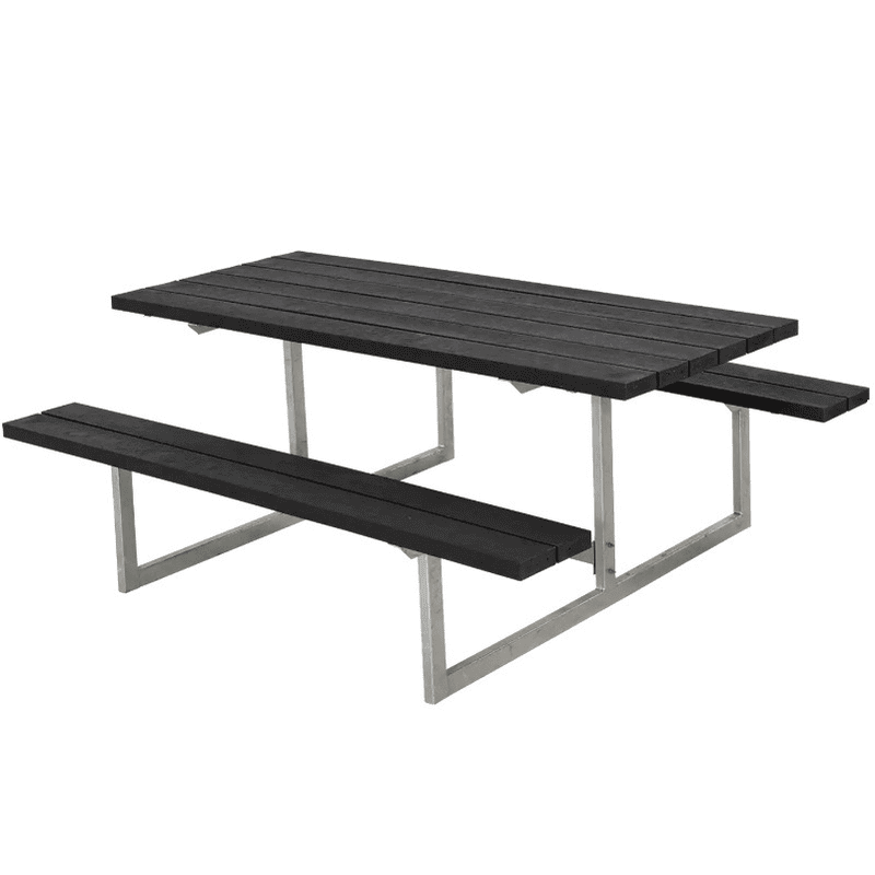 PLUS Basic Ensemble de mobilier de jardin RePlast, noir, disponible en plusieurs modèles