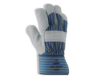 Gants de protection en cuir de vachette Uvex top grade 8300, EN388 4144X, tailles 9–11, paquet de 10 paires