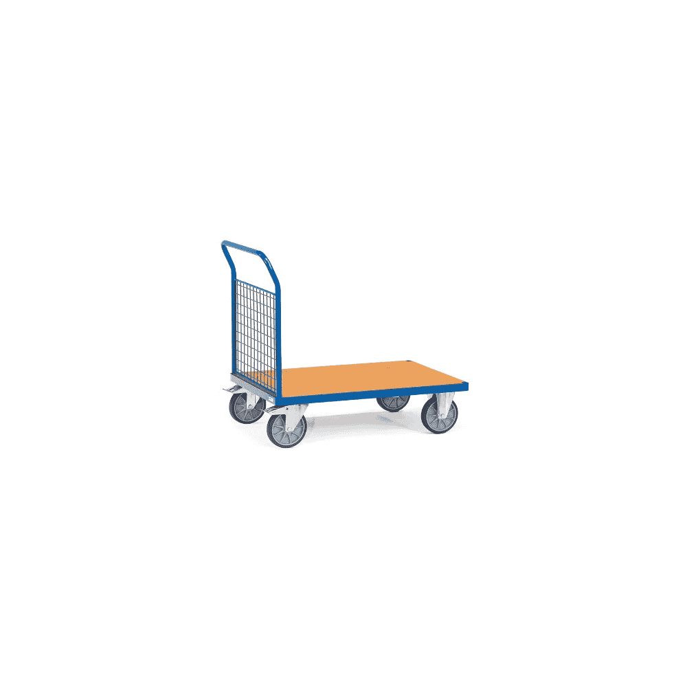 Fetra Stirnwandwagen, Tragkraft bis 600 kg, mit Stirnwand aus Drahtgitter