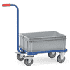 Plattformwagen mit Griff, abnehmbarem Kunststoffkasten, 890 x 410 mm