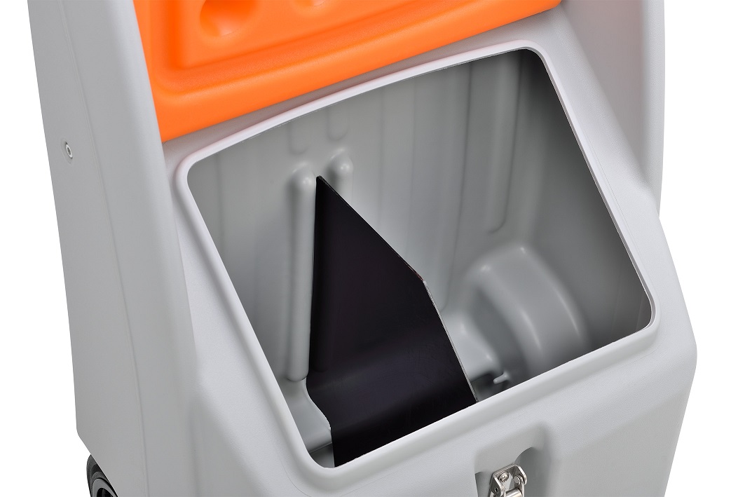 Mobiler Streugutwagen Go-Box 70 | 70 l Ladekapazität | einsetzbar für Winterdienst sowie auch auch als mobile Notfallbox für Bindemittel