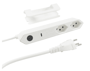 Steffen Multiprise IQ, 2 prises de courant T13, 1 port USB-C PD (18 W), 10 A, IP20, câble de 1.5 m, en deux couleurs