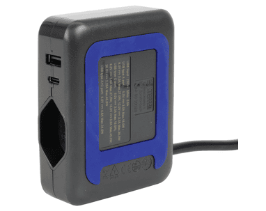 Steffen Ladestation IQ, 1 x T13 Steckdose, 1 x USB-A (36W), 1 x USB-C PD (45W), 10 A, IP20, 1.5 m Kabel, in zwei Farben