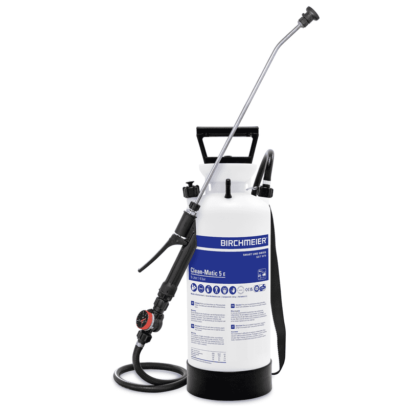 Birchmeier Pulvérisateur à pression Clean-Matic 5 E, avec PR 3 E1, pour solutions alcalines, capacité 5 l