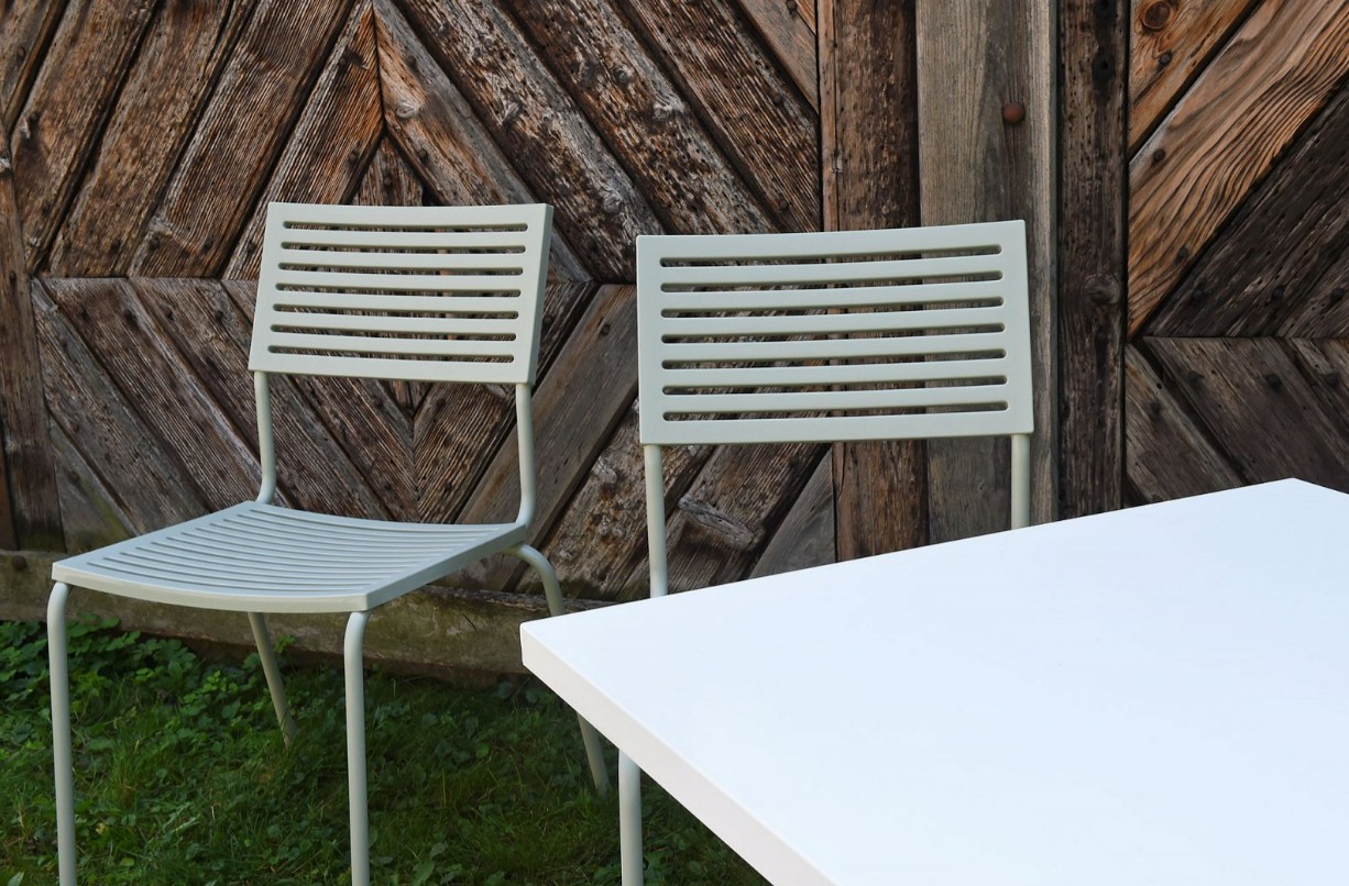 Schaffner Chaise de jardin LAMELLO sans accoudoirs, revêtement par poudre, disponible en plusieurs couleurs