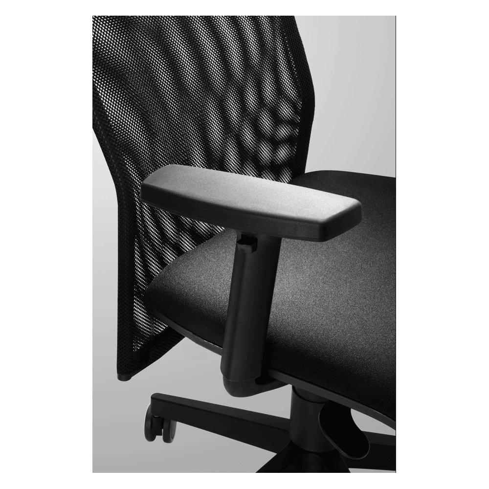 Ergonomischer Bürostuhl Hortensie mit Netzrücken, schwarz, höhenverstellbar, 500 x 450 mm