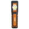 Steffen LED Akku-Arbeitsleuchte 6 W, 600 + 100 lm, 5700 K, 240° drehbar, IP65, schwarz/orange