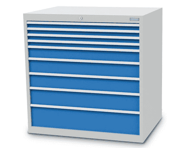 Bedrunka+Hirth Schubladenschrank, Tiefe 736 mm, R 36-24, Schubladenanzahl 9