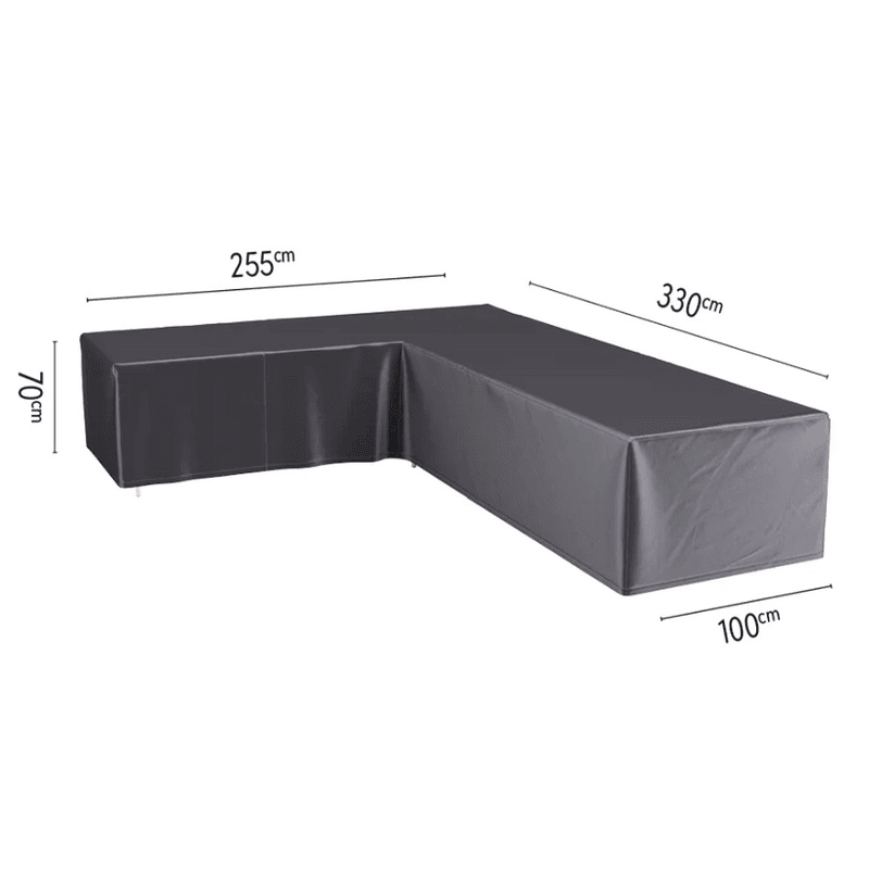 Platinum AeroCover Schutzhülle Lounge L-Form, links, 90° Winkel, LxLxBxH 3300 x 2550 x 1000 x 700 mm