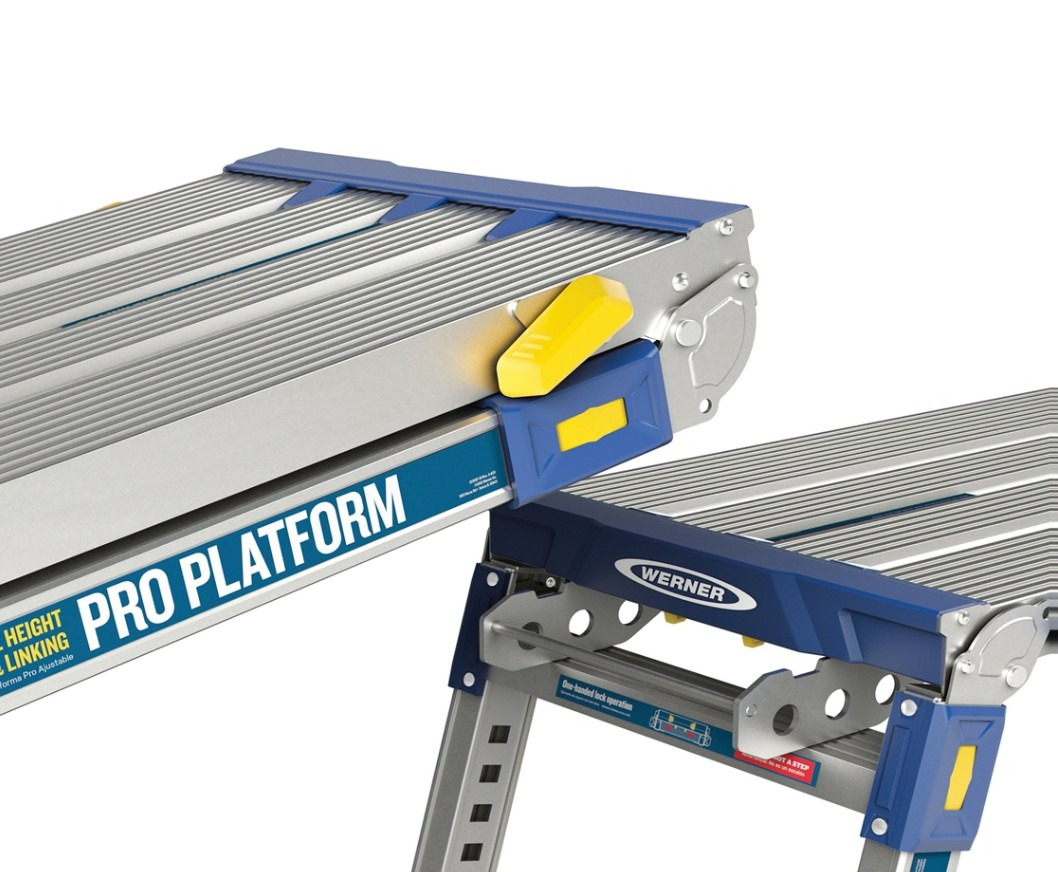 Pro Arbeitsplattform aus Aluminium, klappbar, Tragfähigkeit 150 kg