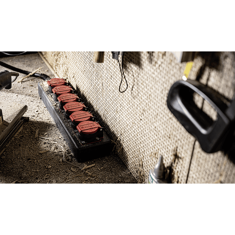 Steffen Multiprise PROFESSIONAL, prises de courant T25, 16 A, GdV 5 x 2.5mm², IP55, noir/rouge, différents versions