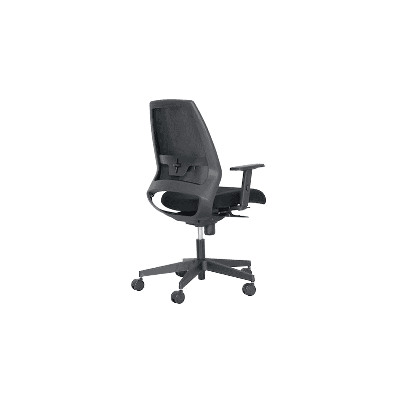Chaise de bureau Nowy Styl Kenari Mesh avec dossier en résille, sans accoudoirs, noir