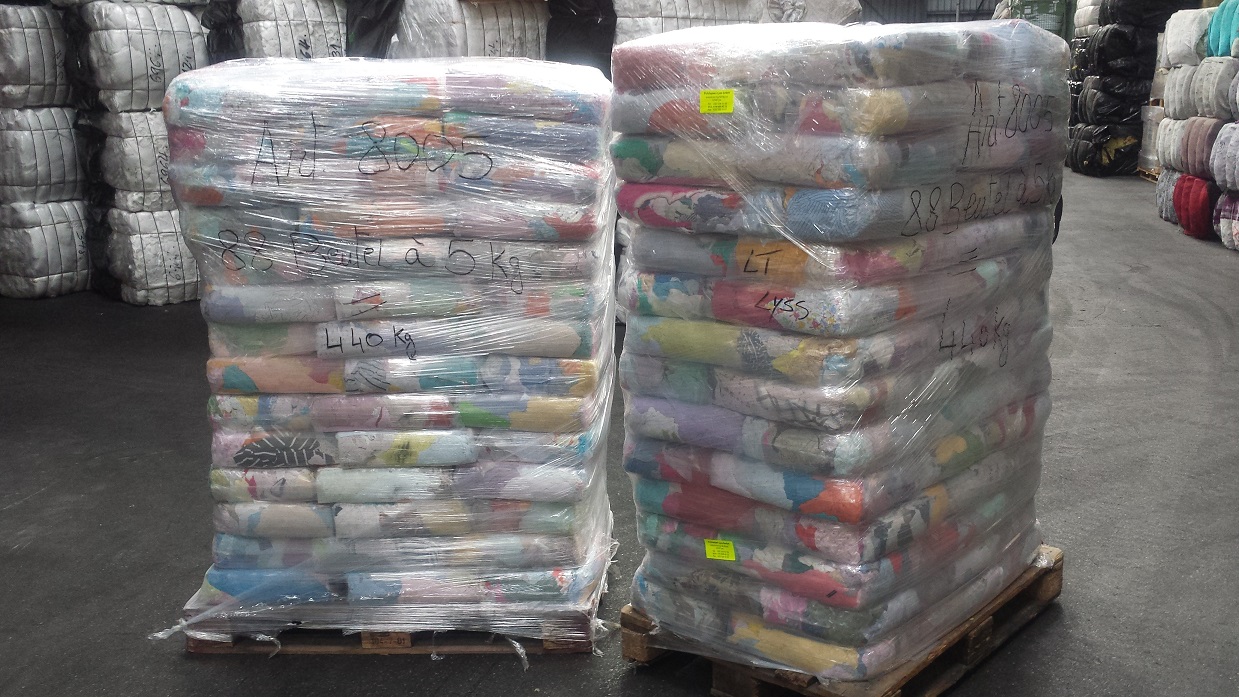 Putzlappen Premium Baumwoll-Tricot hellbunt auf Palette, 500 kg