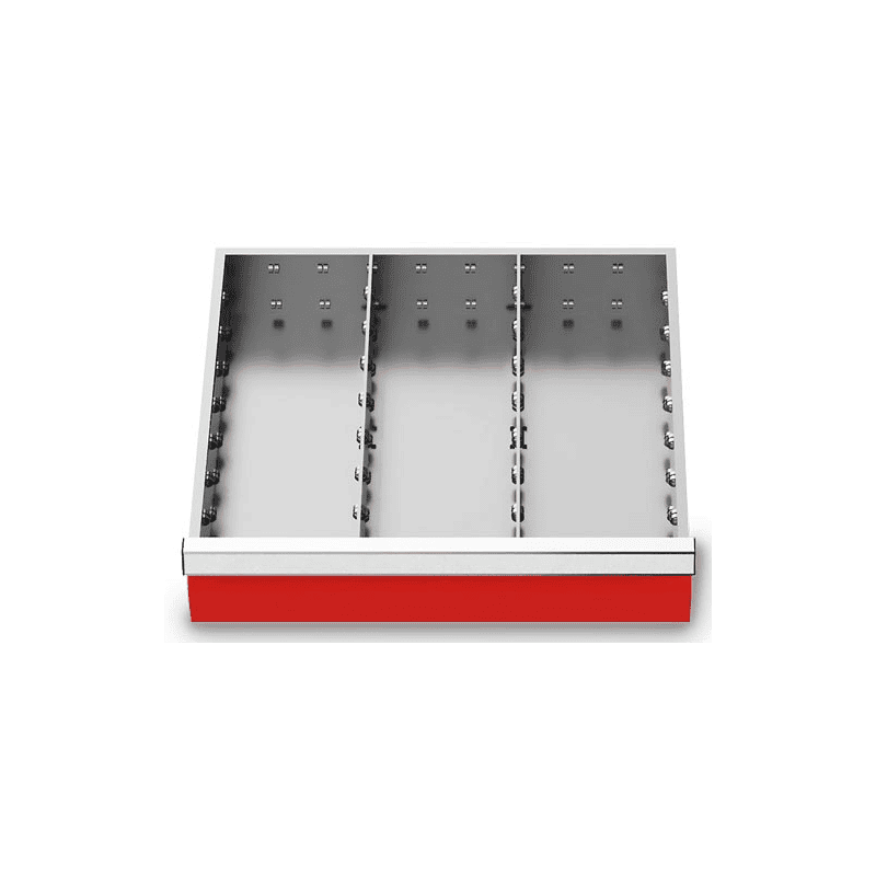 Metalleinteilung Set 2-teilig, R 18-16, Schubladennutzmass 450 x 400 mm, in 4 Blendenhöhen