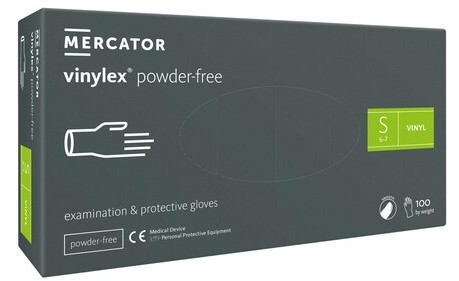 Vinyl Einweghandschuhe MERCATOR VINYLEX, Packung à 100 Stück, transparent
