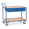 Fetra Tischwagen mit zwei Schubladen und zwei Böden, 1135 x 611 x 1040 mm